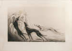 Lot 23: 20th C. Drypoint Etching "Coursing II" Signed Louis Icart