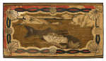 Lot 33: 19th C. Nautical Hooked Rug