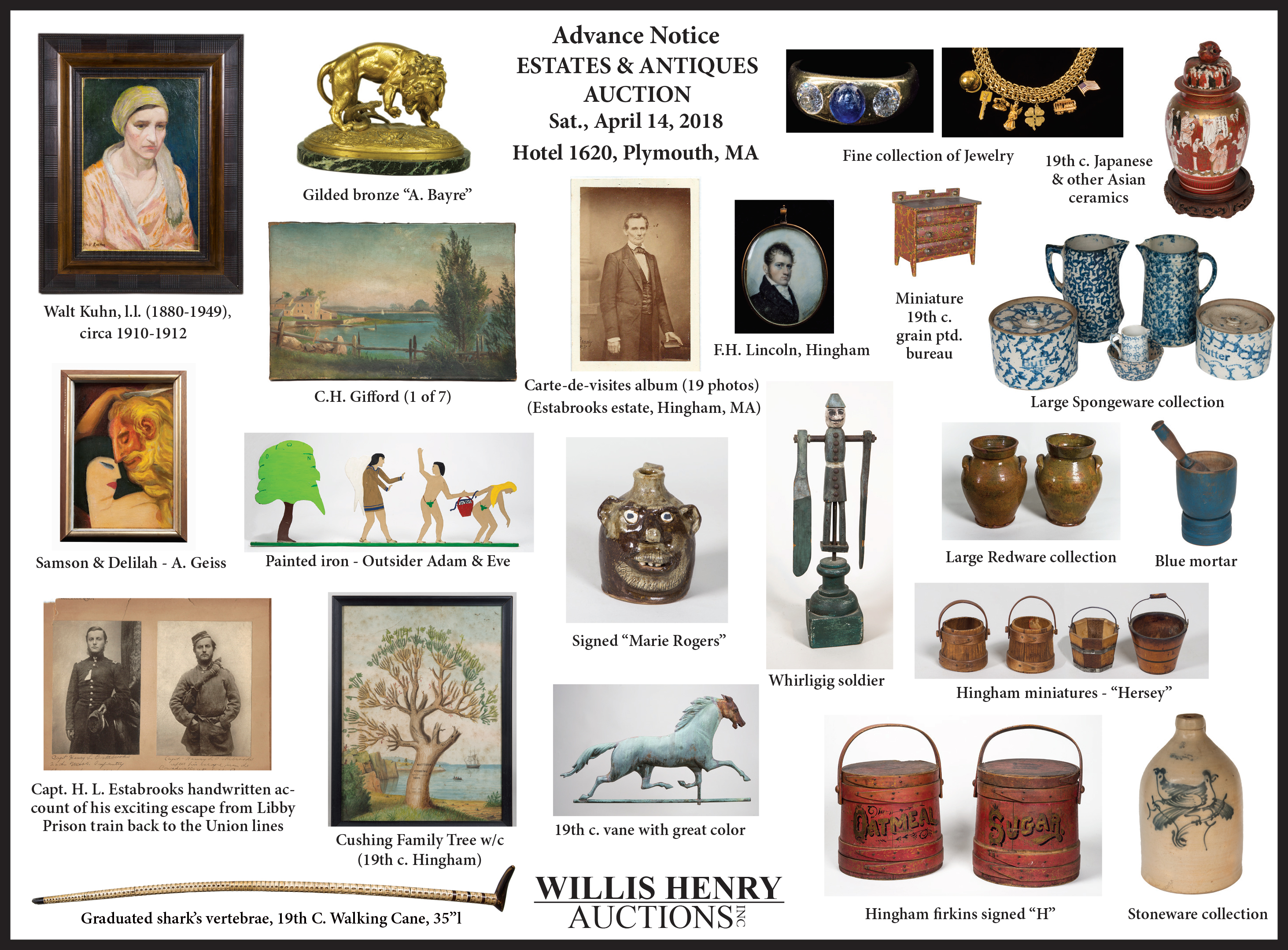 estates, antiques, auction, ad