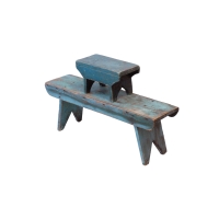 Lot 103: Two Blue Benches
