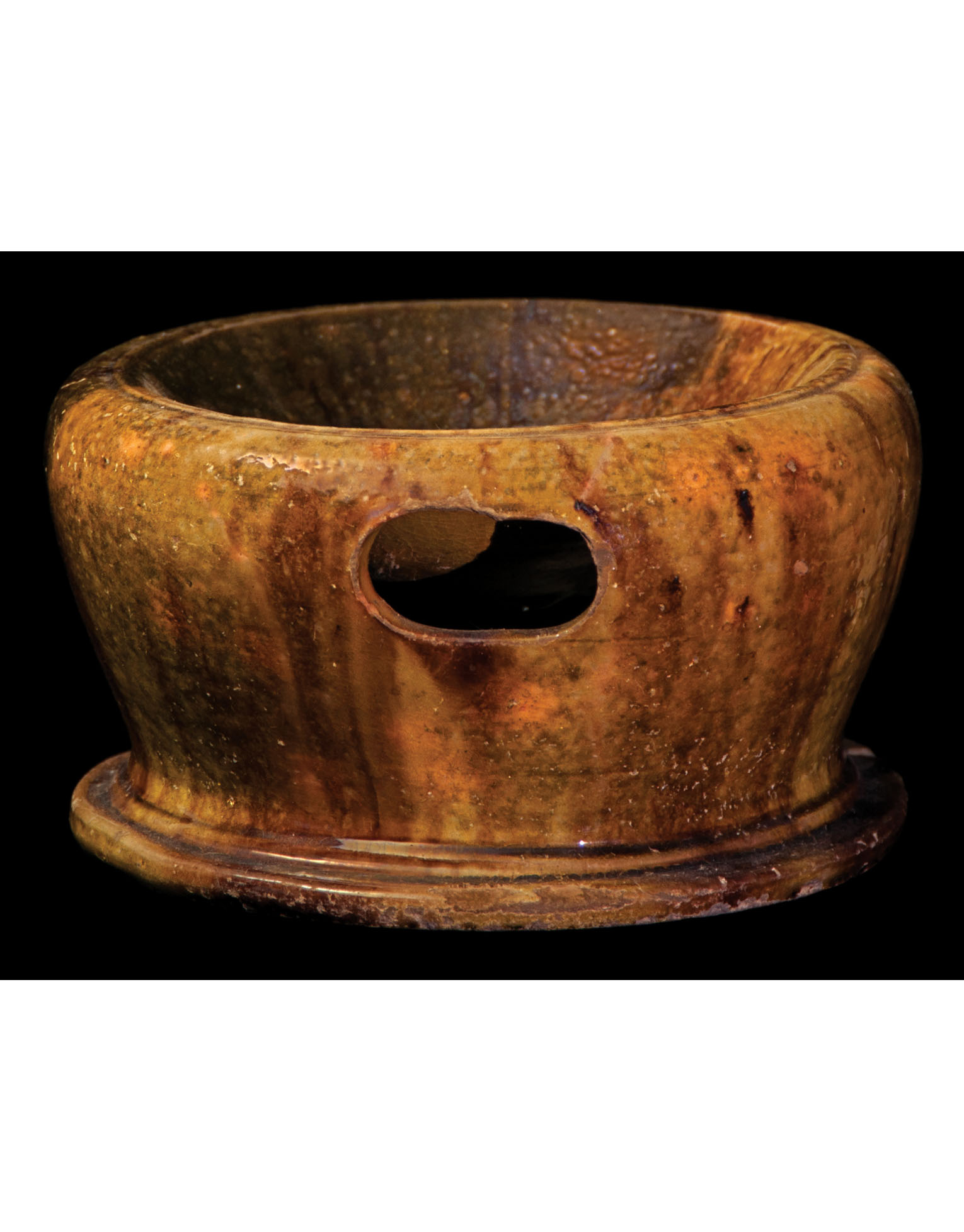 Lot 115C: 19th C. New England Redware Spittoon