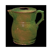Lot 115D: 19th C. Redware Hot Water or Coffee Pot