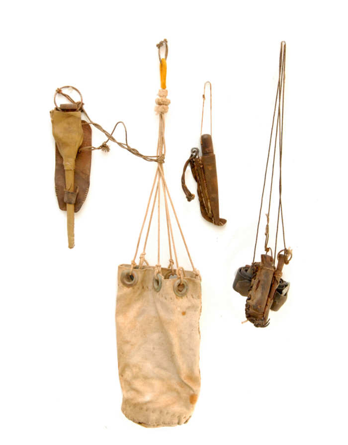 Lot 14: Forged Iron Harpoon, Sailor's Ditty Bag