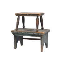Lot 169A: Two 19th C. Wood Stools