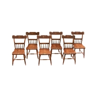 Lot 175: Set of Six 19th C. Pennsylvania Side Chairs