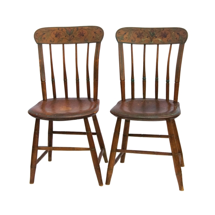 Lot 195: Pair of 19th C. Side Chairs