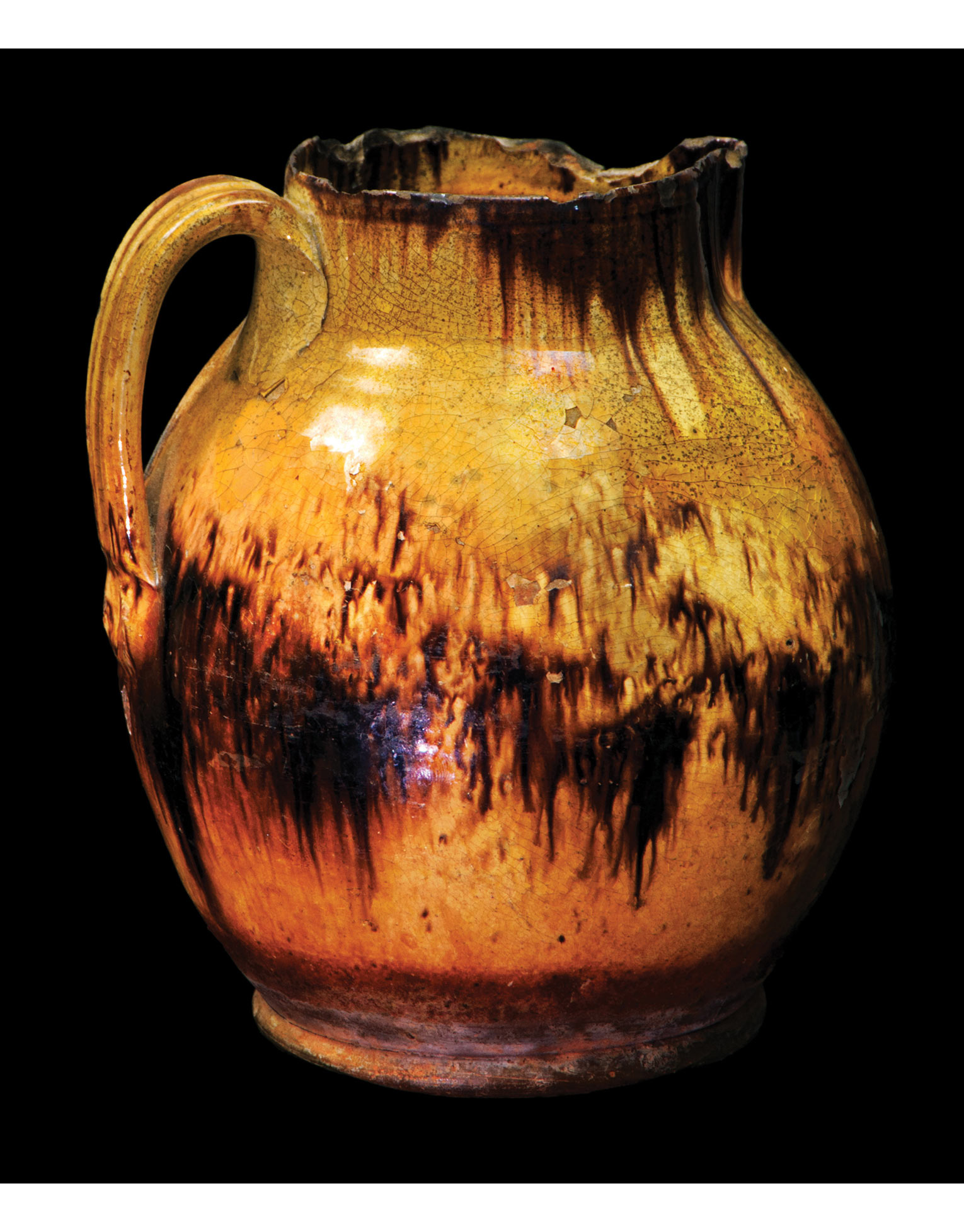Lot 23A: Early 18th C. New England Redware Pitcher