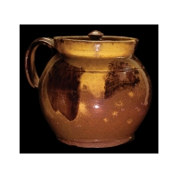 Lot 23E: Early New England Redware Bean Pot
