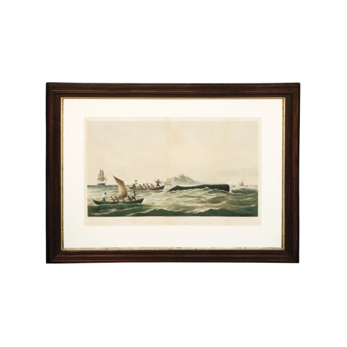 Lot 36A: 19th C. Framed and Colored Lithograph