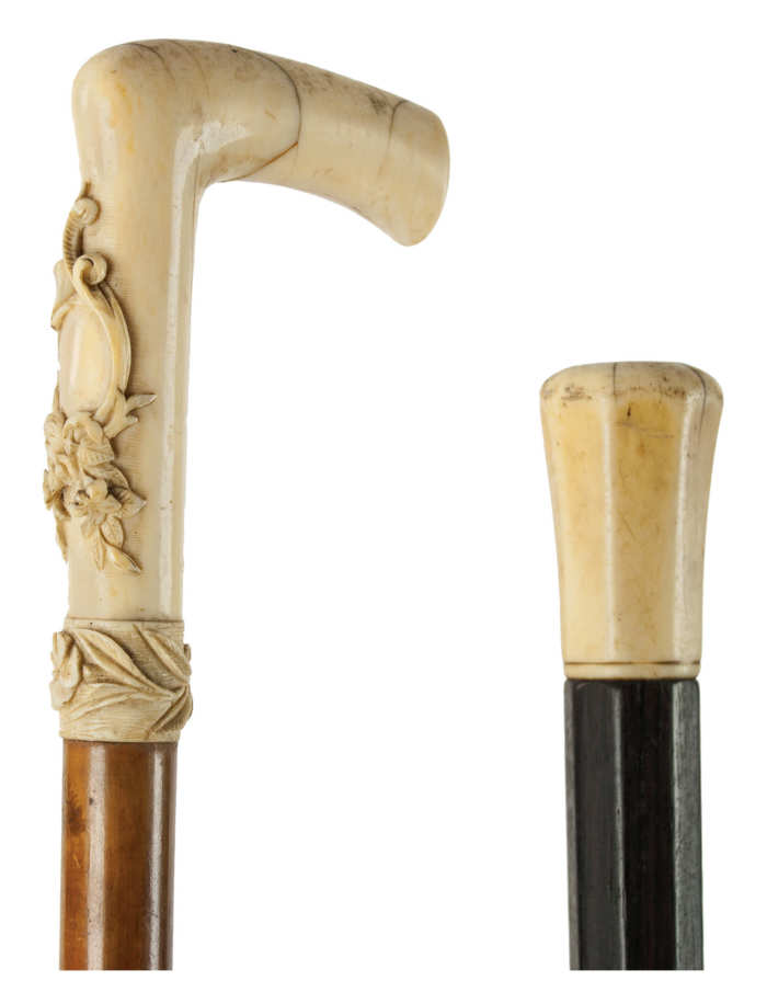 Lot 48B: Two Ivory Top Canes