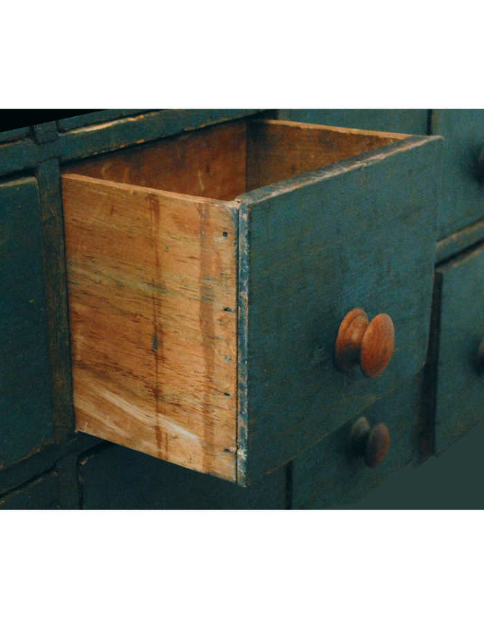 Lot 50: Blue  Apothecary Cupboard