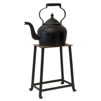 Lot 52: Iron Kettle and Stand