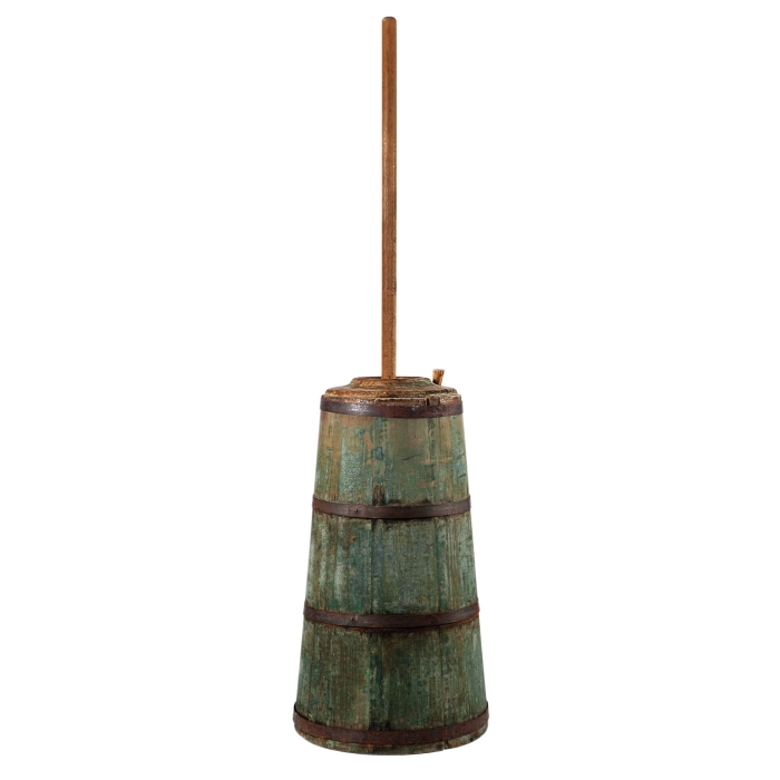Lot 62: 19th C. New England Butter Churn
