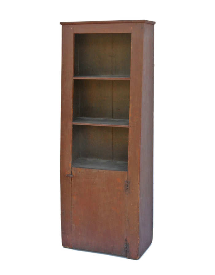 Lot 64: Early Cant Back Cupboard