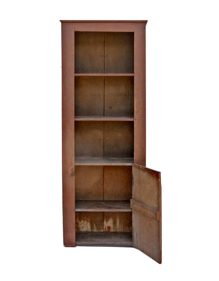 Lot 64: Early Cant Back Cupboard