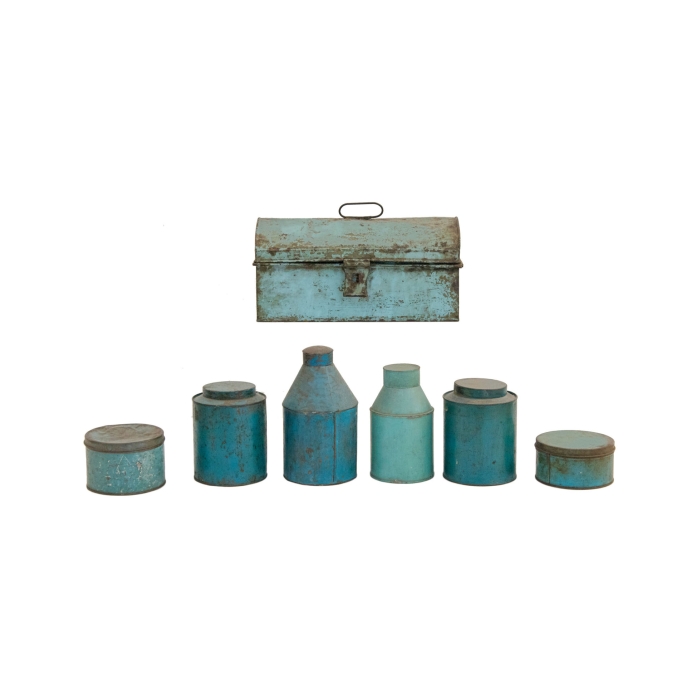 Lot 87: Seven Toleware Containers