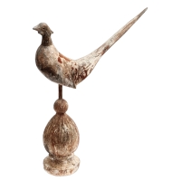 Lot 88: Early Folk Art Carved Pheasant