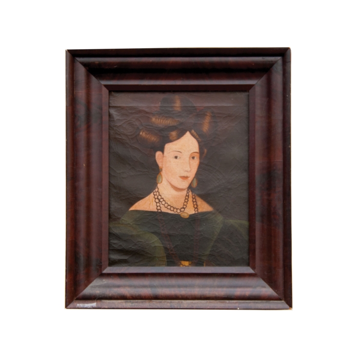 Lot 89: Early 19th C. Portrait of Young Lady