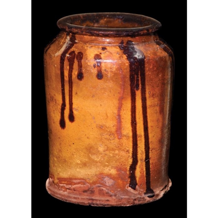 Lot 9A: New England Glazed Redware Jar