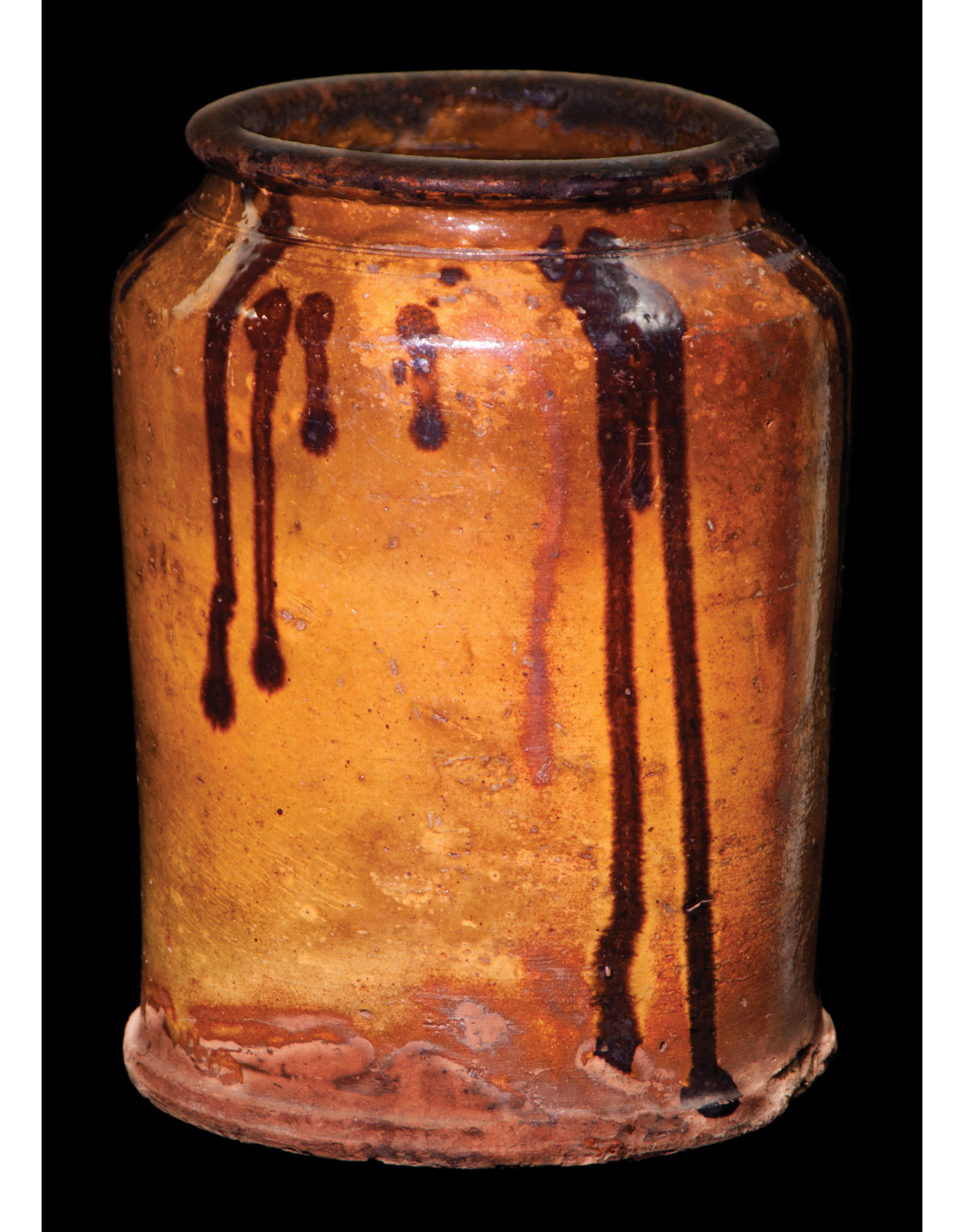 Lot 9A: New England Glazed Redware Jar