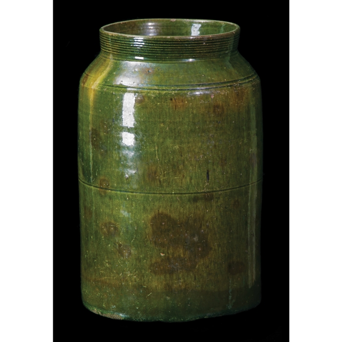 Lot 9D: New England Redware Tall Jar