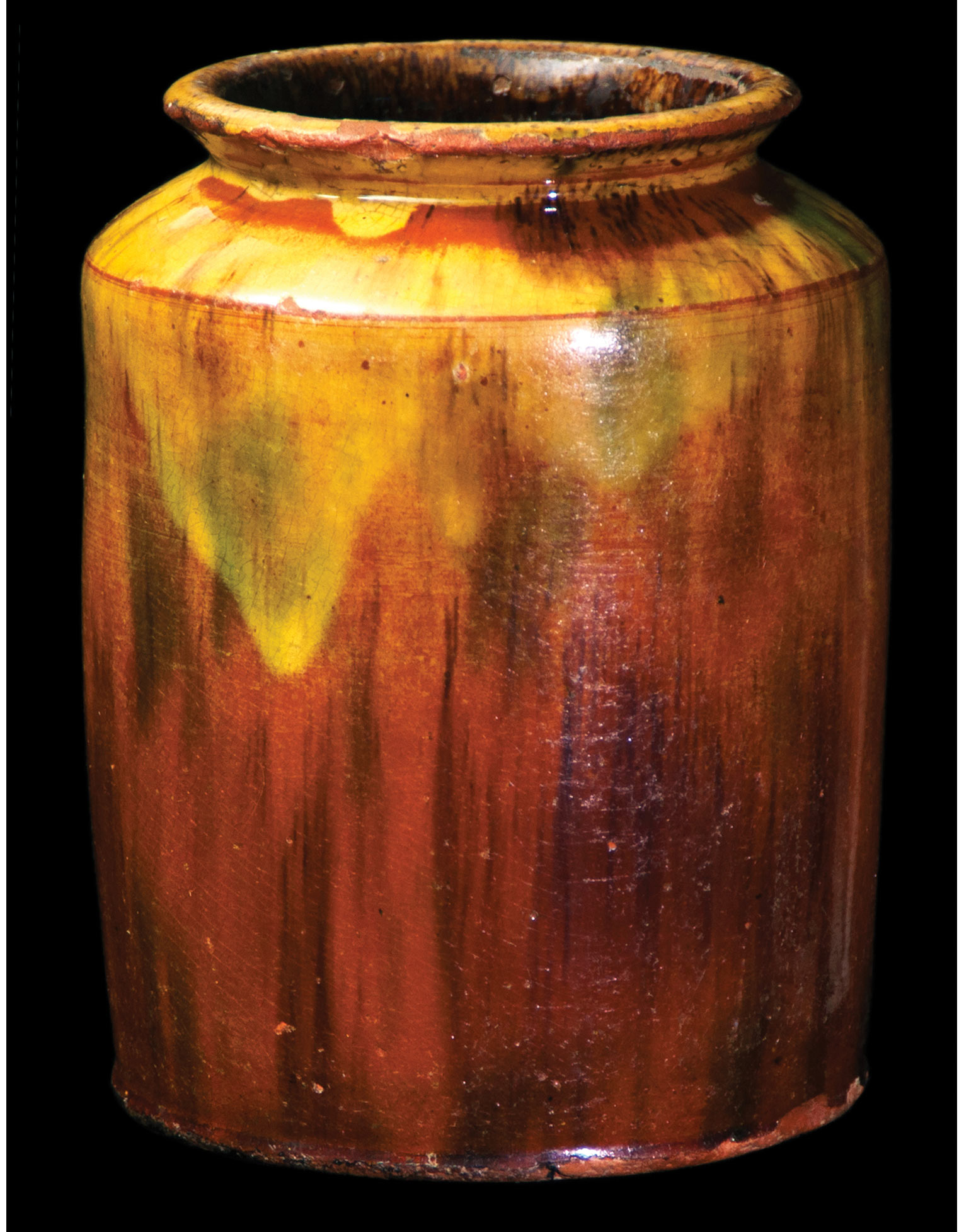 Lot 9: New England Glazed Redware Jar