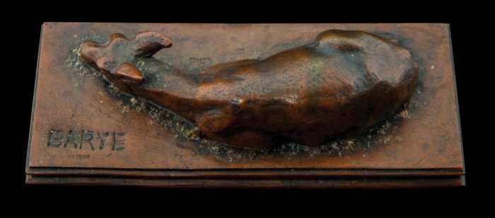 Lot 106: Bronze Sleeping Fawn