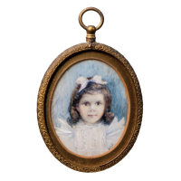 Lot 131A: Miniature Oval Portrait on Ivory