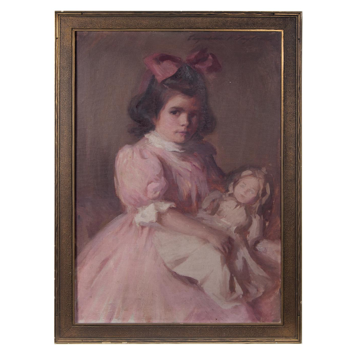 Lot 131: Portrait of Young Girl with Doll
