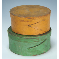Lot 14A: Two 19th c. Round Pantry Boxes