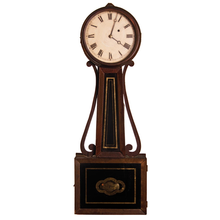 Lot 159: 19th c. American Banjo Clock