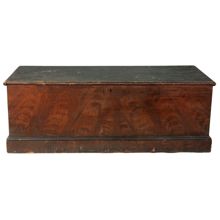 Lot 180: Early New England 19th c. Storage Chest