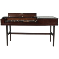 Lot 189: 18th c. English Harpsichord and Music Stand