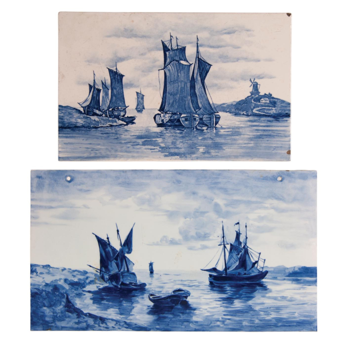 Lot 199: Two Ceramic Delft Pictures