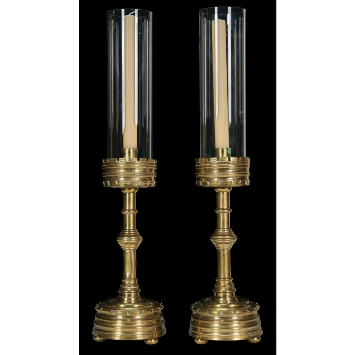 Lot 214: Brass Candlesticks