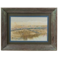 Lot 217: Large Watercolor of North River