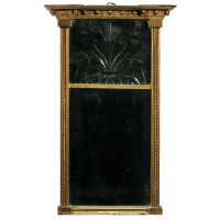 Lot 231: 19th c. Federal Looking Glass