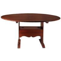 Lot 240: Custom Round Top Hutch Table