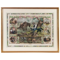 Lot 242: Two Framed Hand-Colored Prints