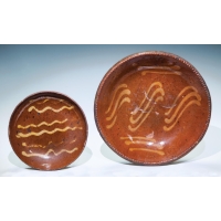 Lot 30A: Two Redware Plates