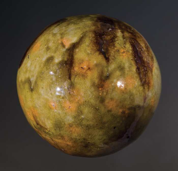 Lot 3B: Very Rare Early Redware Ball