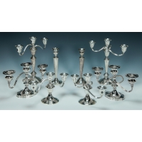 Lot 88A: Collection of Sterling Silver Candlesticks