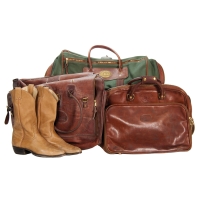 Lot 94B: Cowboy Boots, Leather Bags and Chaps