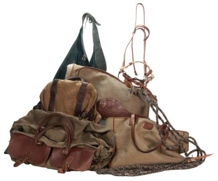 Lot 94B: Cowboy Boots, Leather Bags and Chaps