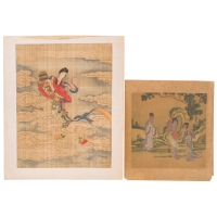 Lot 155: Paintings on Silk