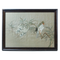 Lot 201: Chinese Silk Embroidery