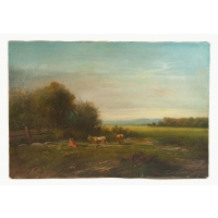 Lot 111: 19th C. Oil on Canvas