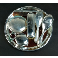 Lot 141: Ladies Silver Bureau Set