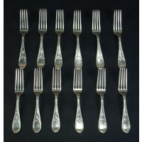 Lot 142: Coin Silver Flatware