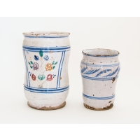 Lot 211: Two Persian Tin Glazed Pots